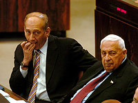 Эхуд Ольмерт и Ариэль Шарон в 2005-м году