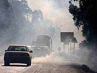 Из-за пожара и густого дыма на Голанских высотах перекрыто 888-е шоссе