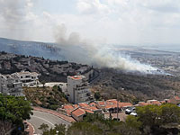 Сильный пожар на склоне горы Кармель, эвакуирован детский сад