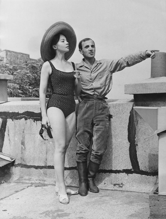 1962. Актриса Лесли Карон и Шарль Азнавур
