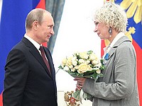 Татьяна Васильева с Владимиром Путиным. 3 июля 2013 г.