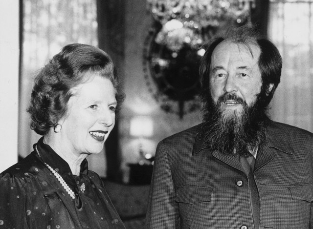Маргарет Тэтчер и Александр Солженицын. Лондон, 1983