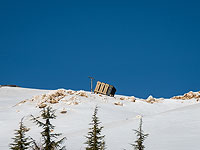 Снегопад на Хермоне, горный курорт открыт для посетителей  