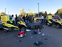 В Тель-Авиве в результате ДТП тяжелые травмы получил мотоциклист
