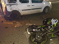 В Кирьят-Хаиме в результате ДТП 30-летний мотоциклист получил тяжелые травмы