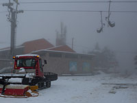 На Хермоне начался снегопад, горный курорт закрыт для посетителей