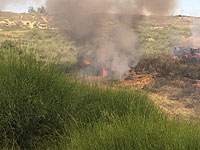 "Огненный" шар стал причиной пожара на территории местного совета Эшколь