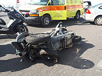 В Петах-Тикве в результате аварии серьезные травмы получил мотоциклист