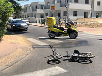 В Реховоте тяжело травмирован 18-летний юноша, ехавший на велосипеде