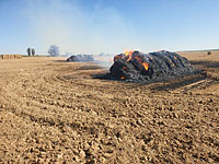 Пожар в Нахаль-Оз, подозрение на поджог с помощью "огненного шара"