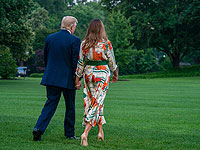 Дональд и Меланья Трамп перед вылетом в Великобританию. 2 июня 2019 года