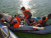 Полиция спасла на озере Кинерет двух взрослых и четырех детей, плававших на резиновой лодке  