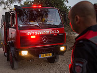 В лесу Симхони около границы Газы возник пожар