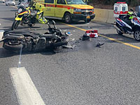 Возле развязки Бар-Илан 18-летний мотоциклист упал с моста