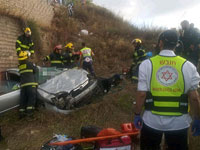 Возле Нацрат-Илита сорвался с обрыва автомобиль, водитель в тяжелом состоянии