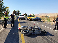 Авария возле Тверии; тяжело травмирован мотоциклист