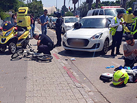 В Тель-Авиве автомобиль сбил велосипедиста, пострадавший в критическом состоянии