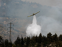 На севере Израиля возникли два сильных пожара, для тушения привлечена авиация  