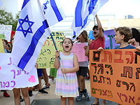 Акция против депортации детей иностранных рабочих. Тель-Авив, 24 июля 2019 года