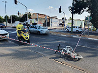 В Кирьят-Оно велосипедист сбит легковым автомобилем
