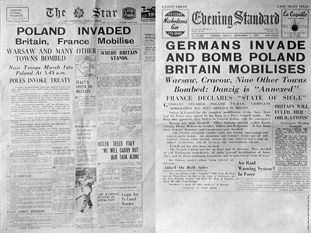 Газеты за 1 сентября 1939 года