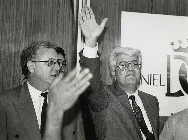 Реувен Ривлин и Давид Леви. 1986