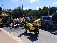 ДТП возле въезда в кибуц Рамат-Йоханан; пострадал мотоциклист