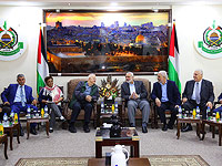 Глава ХАМАСа Исмаил Хания встречается с председателем Палестинской центральной избирательной комиссии Ханой Насер. Газа, 3 ноября 2019 года