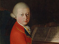 Портрет Вольфганга Амадея Моцарта в возрасте 13 лет  работы художника Веронезе Джамбеттино Чиньяроли