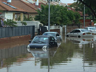 В результате ливня в Ашкелоне затоплены центральные улицы
