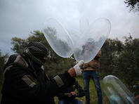 Несколько связок воздушных шаров, запущенных из Газы замечены над Натив а-Асара