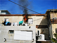 Пожар в Ашкелоне, женщина госпитализирована в тяжелом состоянии