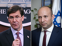 Нафтали Беннет (справа) встретится в Вашингтоне с министром обороны США Марком Эспером (слева)