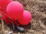 На юге страны обнаружены три связки воздушных шаров со взрывчаткой