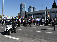 Демонстрация  друзов и черкесов в Тель-Авиве, было перекрыто движение в районе Азриэли