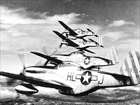Самолеты P-51 Mustang 308-й эскадрильи ВВС США. 1944 год