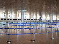 Абсолютно пустой зал вылетов аэропорта Бен Гурион, 12 апреля 2020 года