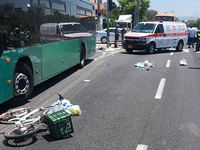 В Кирьят-Бялике  автобус сбил женщину, ехавшую на велосипеде