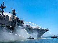 Произошел взрыв и пожар на борту десантного корабля на базе ВМС США в Сан-Диего