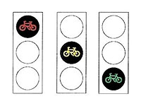 Новые трехсигнальные светофоры для велосипедов, предназначенные для установки на велосипедных дорожках