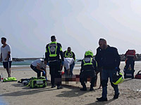 На пляже "Акадия" в Герцлии едва не утонул 40-летний мужчина