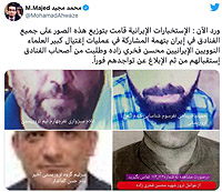 Отели в Иране получили от спецслужб фотографии "киллеров", убивших физика-ядерщика