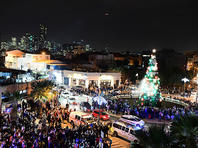 В Яффо состоялась церемония зажжения огней на Рождественской елке