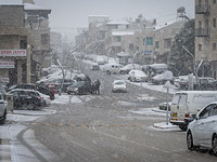 Снегопад в Мадждаль Шамсе