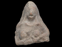 Миниатюрная глиняная фигурка женщины