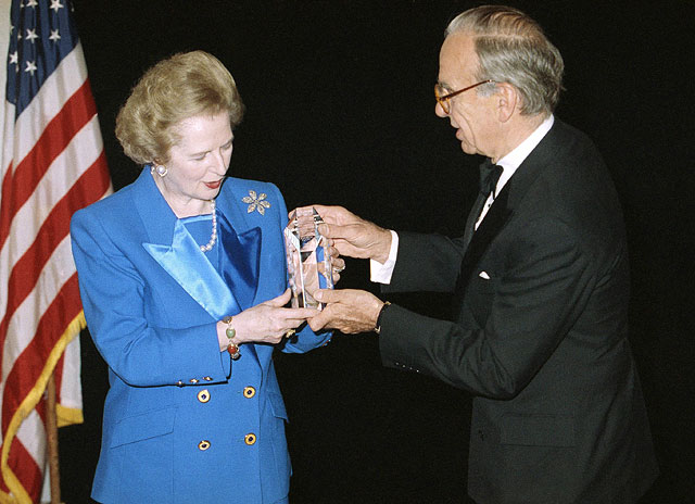 С Маргарет Тетчер, 1991 год