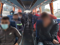 Патруль МАГАВа задержал автобус с 70 нелегалами и водителем без прав