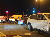 В Тель-Авиве в результате столкновения с автомобилем пострадал мотоциклист