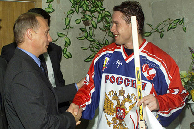 С Владимиром Путиным, 2001 год