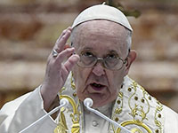 Папа Римский в своей пасхальной проповеди призвал Израиль и ПА к диалогу
